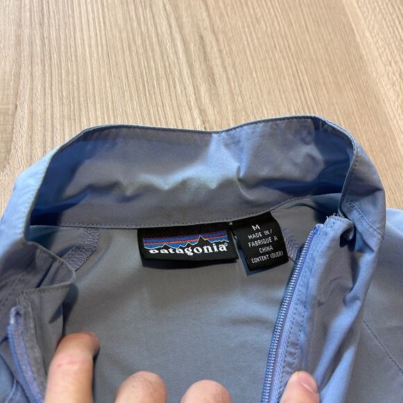 Women’s Vintage Patagonia Icicle Blue Stretch Velocity Shell Jacket Sz Medium - Picture 8 of 9